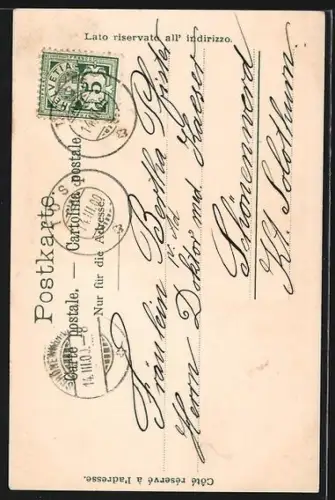 Lithographie Winterthur, Partie am Stadthaus