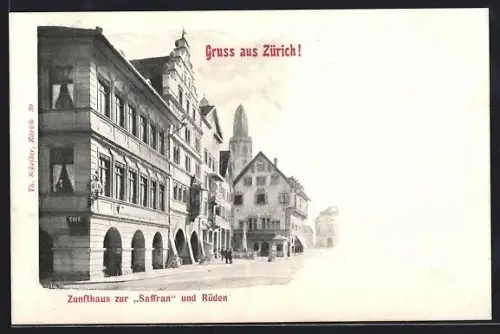 AK Zürich, Zunfthaus zur Saffran und Rüden