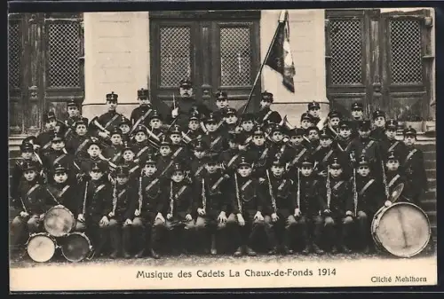AK La Chaux-de-Fonds, Musique des Cadets 1914