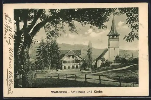 AK Wattenwil, Schulhaus und Kirche