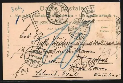 AK St. Gallen, Marktplatz mit Strassenbahn und leuchtenden Fenstern