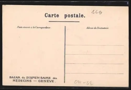 Künstler-AK Genève, Bazar du Dispensaire des Médecins