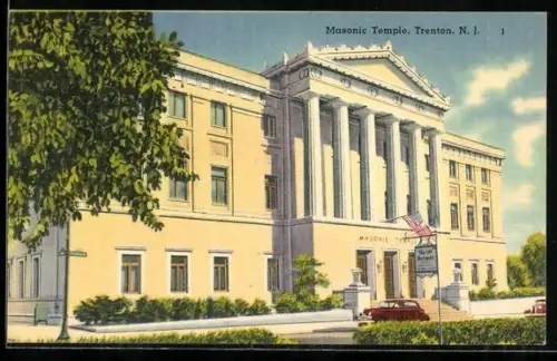 AK Trenton, NJ, Masonic Temple, Freimaurer