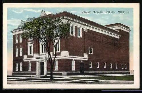AK Winona, MN, Masonic Temple, Freimaurer