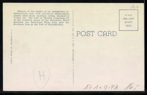 AK Chester, PA, Masonic Temple, Freimaurer