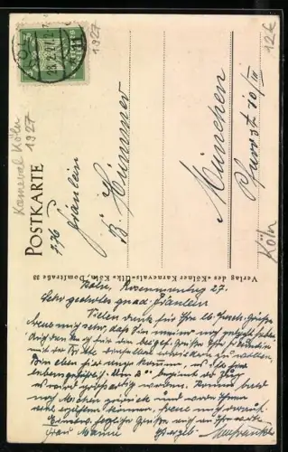 AK Ferdinand II., Prinz Karneval in Köln 1927