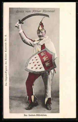 AK Köln, Kölner Karneval, Das Gecken-Bäändchen, Fasching