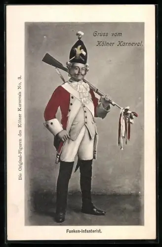 AK Köln, Kölner Karneval, Funken-Infanterist, Fasching