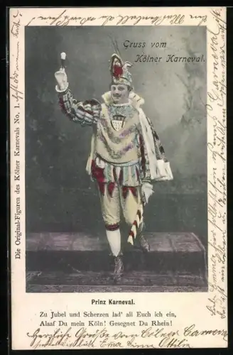 AK Köln, Kölner Karneval, Prinz Karneval, Fasching