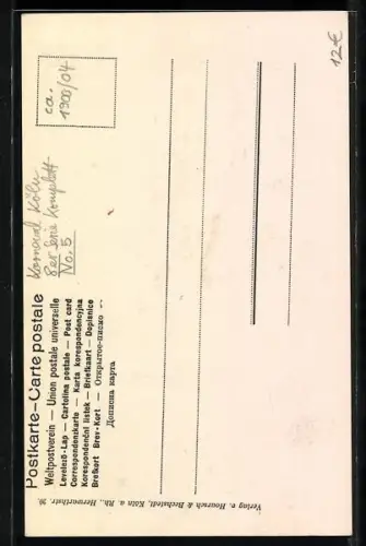 AK Köln, Kölner Karneval 1904, Funken-Mariechen, Fasching