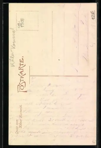 AK Köln, Gruss vom Kölner Karneval, Kölner Bauer und Jungfrau