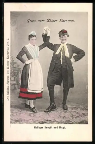 AK Köln, Kölner Karneval, Heiliger Knecht und Magd, Fasching