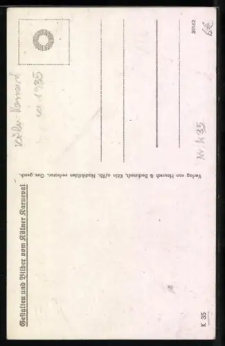 AK Köln, Kölner Karneval, Ehrengarde der Stadt Köln, Regimentstochter und Offiziere der Wache, Fasching