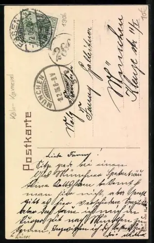 AK Köln, Kölner Karneval, Jean Blatzheim als Andree`s, Fasching