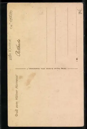 AK Köln, Kölner Karneval, En Kölsche Zigeunerin, August Batzem, Fasching