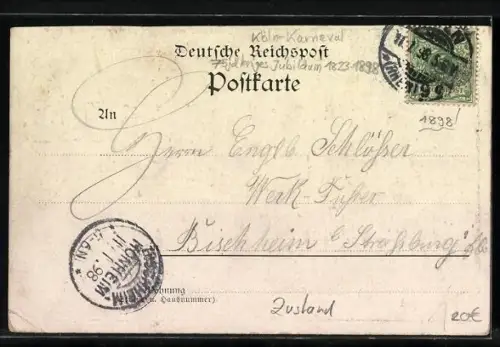 AK Köln, Grosse Carnevals-Gesellschaft Köln 1898, Fasching