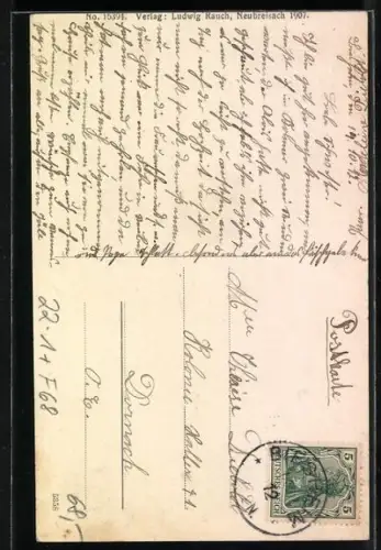 AK Biesheim, Synagoge, Dorfstrasse, Gasthaus Ww. Pauline Schweitzer, Post, Dorfstrasse