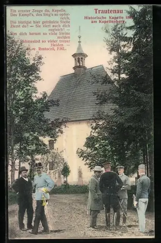 AK Trautenau / Trutnov, Historische Kapelle am Kapellenberg, 1866