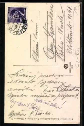 AK Nový Bydzov, Jicinska ulice, Hotel Chlumec