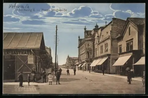 AK Oderberg, Gasthaus in der Franz Josefstrasse