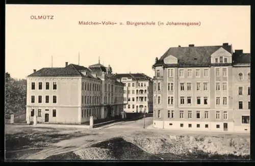 AK Olmütz, Mädchen-Vollks- und Bürgerschule in der Johannesgasse