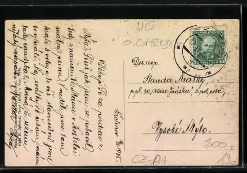 AK Vrbatuv Kostelec, Gasthaus, Ortspartie