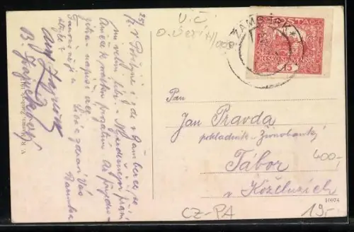 AK Zamberk, Nádrazni ulice, Bahnhofstrasse