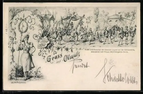 AK Olmütz, Kaiser-Jubiläumsfest der Olmützer Jugend auf der Schiessstätte, Frauen-Wohltätigkeits-Verein