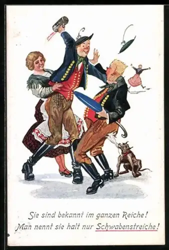 Künstler-AK Hans Boettcher: Die Schwabenstreiche