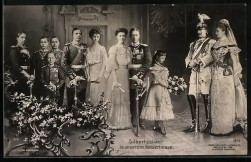AK Kronprinz Wilhelm von Preussen auf der Silberhochzeit im Kaiserhause