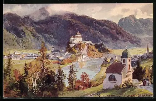 Künstler-AK Edward Harrison Compton: Kufstein, Panoramablick auf die Ortschaft