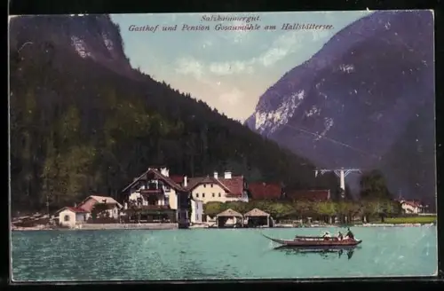 AK Hallstatt, Gasthof Gosaumühle am Hallstättersee