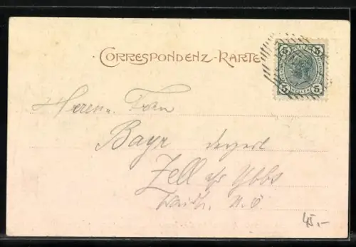 AK Hinterstoder, Gasthof Schmalzerhof und Blick auf das Todtes-Gebirge