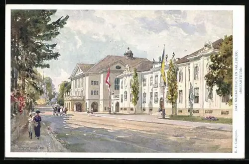 Künstler-AK Edward Theodore Compton: Salzburg, Das Mozarthaus Mozarteum