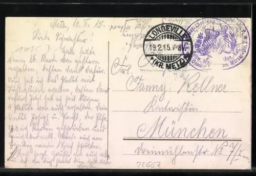 AK Metz, Denkmal Kaiser Wilhelm I. und Fort St. Quentin