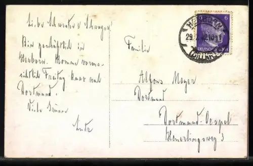 AK St. Aegyd a. N., Gesamtansicht mit Bahnschienen u. Bergpanorama aus der Vogelschau