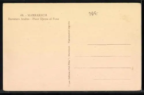 AK Marrakech, Danseurs Arabes-Place Djema el Fena