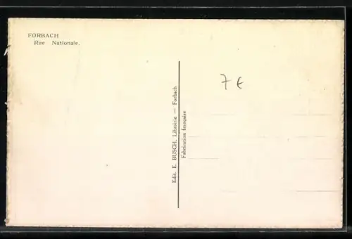 AK Forbach, Strassenpartie Rue Nationale mit Geschäften