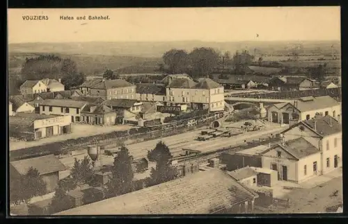 AK Vouziers, Bahnhof und Hafen