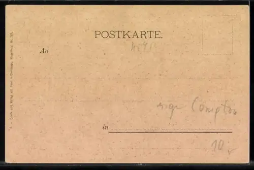 Künstler-AK Edward Theodore Compton: Kals, Teilansicht mit Brücke