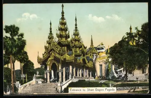AK Rangoon, Entrance to Shwe Dagon Pagoda