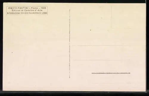 AK Abbazia, Terrasse mit blick auf die Villen an der Promenade