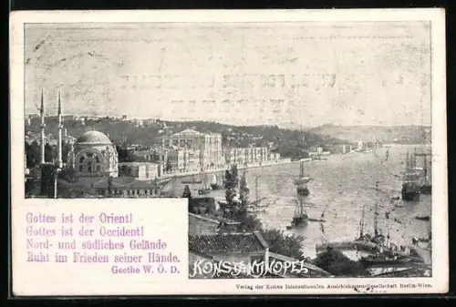 AK Konstantinopel, Hafenpanorama