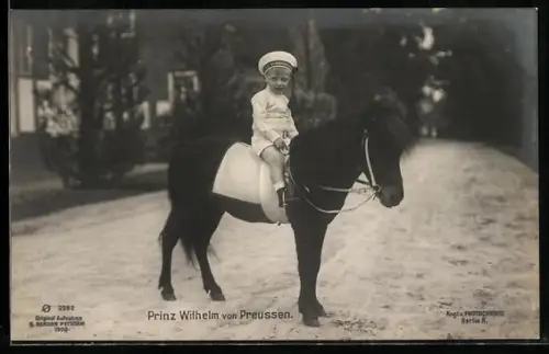 AK Prinz Wilhelm von Preussen zu Ross