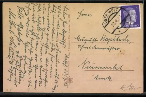 AK Oberwölz, Platz, mit Geschäft, Holzhäuschen u. Kindergruppe