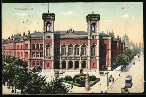AK Berlin-Tiergarten, Strassenpartie am Kriminalgericht