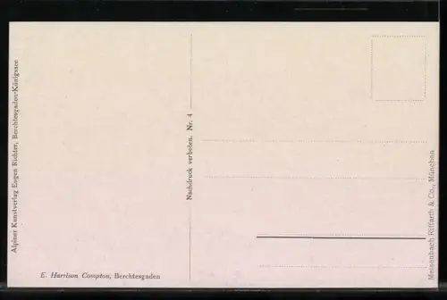Künstler-AK Edward Harrison Compton: Berchtesgaden, Panoramablick auf den Ort