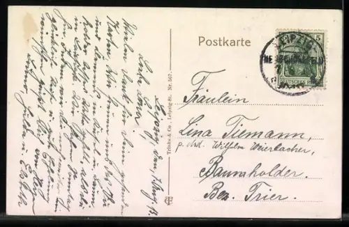 AK Leipzig, neues Rathaus und Rathausring, Strassenbahnen