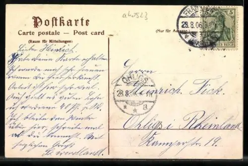 AK Frankfurt, Kaiserstrasse mit Strassenbahnen