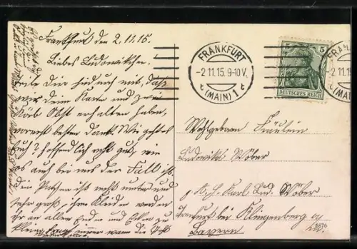 AK Frankfurt a. M., Kaiserstrasse mit Strassenbahn